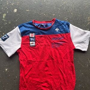 Red and Blue Short Sleeve Tee